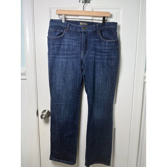 Lee Straight Leg Relaxed Fit Mid Rise Women's Dark Wash Jeans Size 16 - Picture 5 of 12
